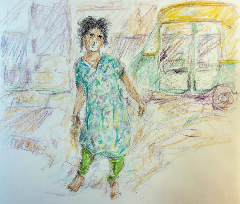 girl taxi by Ken Smyth